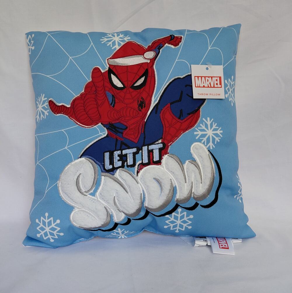 NWT Kohl's St Nicholas Square Marvel Spider-Man Christmas Throw Pillow